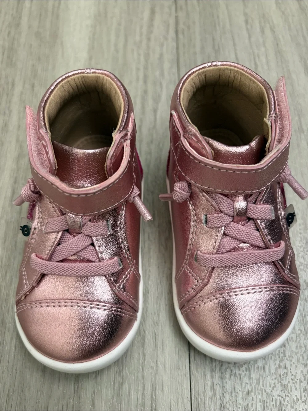 Old Soles Parade High Top Sneakers Metallic Pink Glitter | US Toddler 4